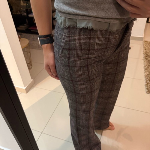 ZINI Boutique plaid pants used, size 42, with wool