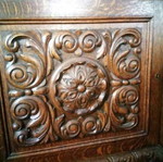 Large carved buffet used, solid oak, 2.5m length