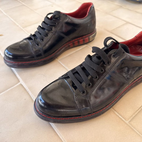 Prada men's shoes like new, black, size 44.5, moccasins
