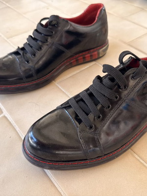 Prada men's shoes like new, black, size 44.5, moccasins