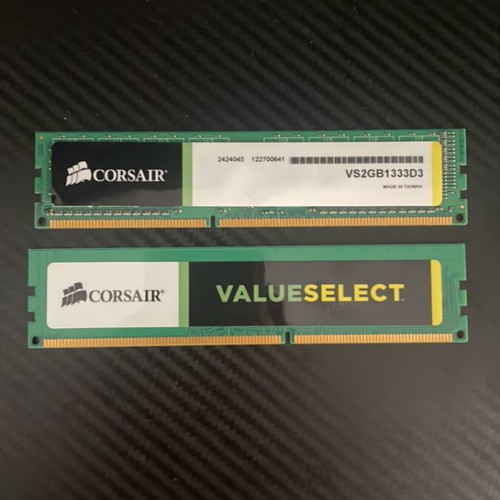 Corsair ValueSelect 4GB (2x2GB) DDR3 1333MHz RAM used
