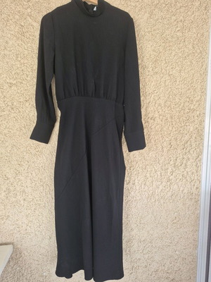 Zara long dress with high neck new, black, size M