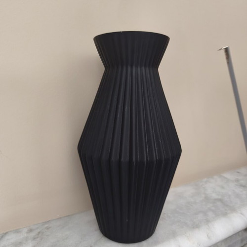 Black glass vase