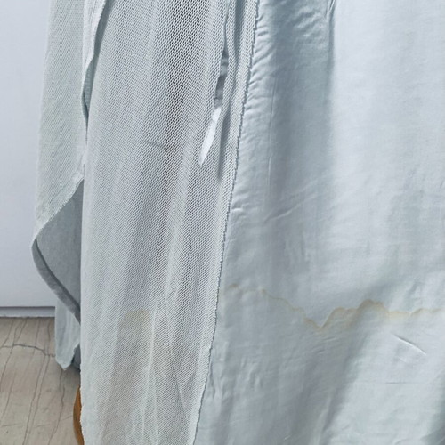Ioanna Kourbela dress new, size M, aqua satin and cotton mesh