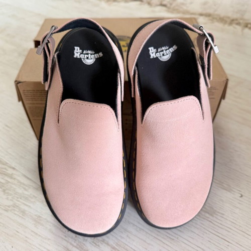 Dr. Martens Zebzag platform mules, powder pink