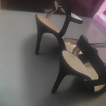 Alta Moda black pumps with ankle strap size 39 like new, 11 cm heel