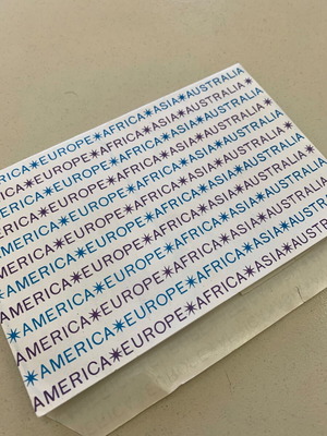 Olympic Airways ticket envelope retro used, 1970s original