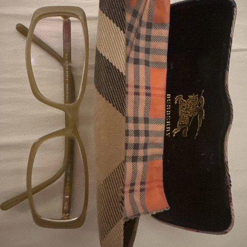 Burberry eyeglasses used, beige frame with case