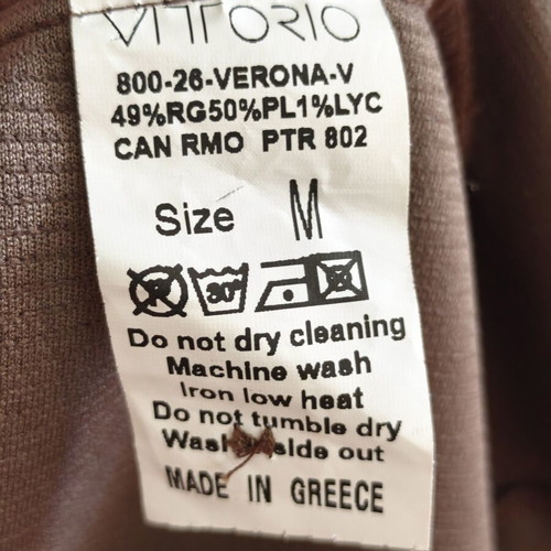 Vittorio Verona short-sleeve shirt size M, like new, brown taupe