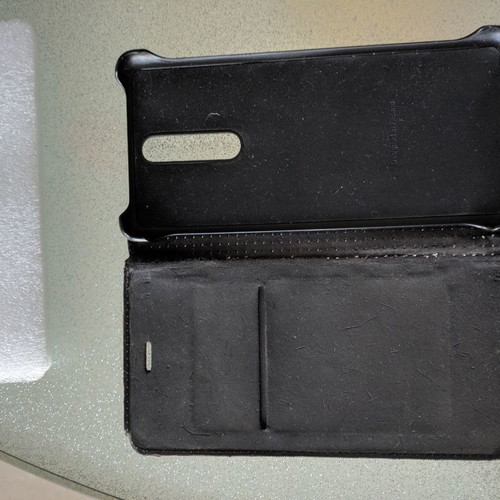 Nokia 8 mobile phone case used, genuine brown leather