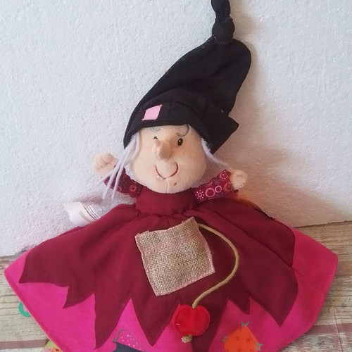 Lilliputiens three-faced plush doll used