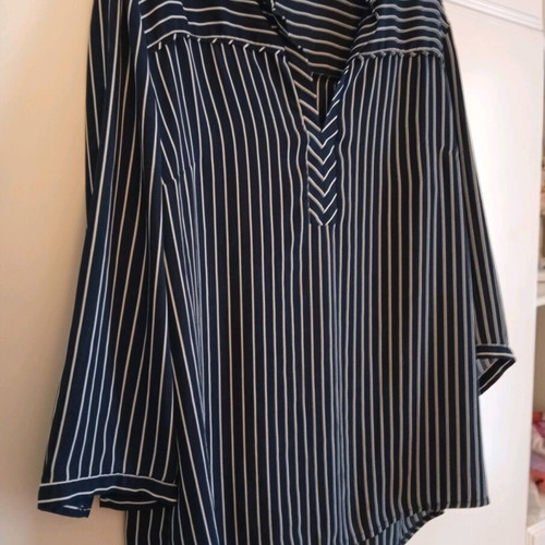 Tunic blue with white stripes like new, Spanish made