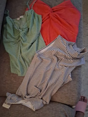 Mango set of 2 tops and 1 striped bodysuit like new