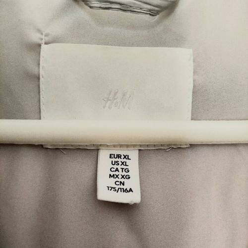 H&M Oversized XL Puffer Jacket beige-gray like new, unworn