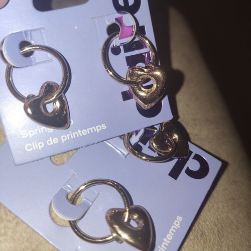 Claire's earrings set 2 new pairs gold color