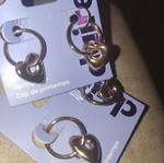 Claire's earrings set 2 new pairs gold color