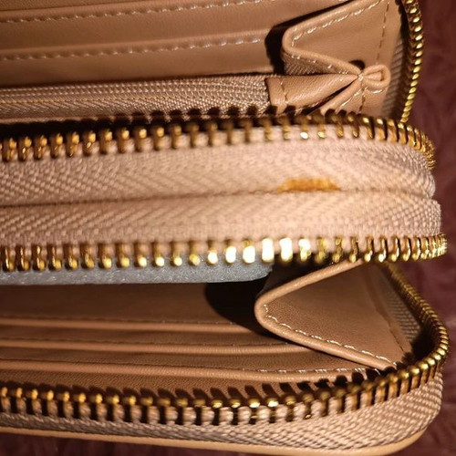 A New Day Wallet like new, beige brown, with card and coin compartments