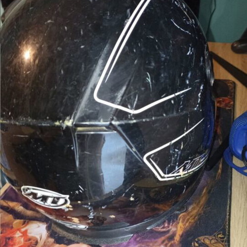 Motorcycle helmet without visor