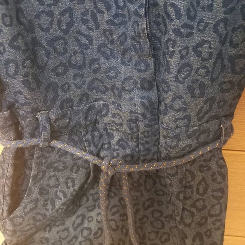 Mandarino denim dress like new, size 5 years, blue-gray