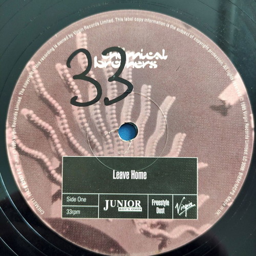 The Chemical Brothers Leave Home 12″ Vinyl Maxi Single used, original UK 1995