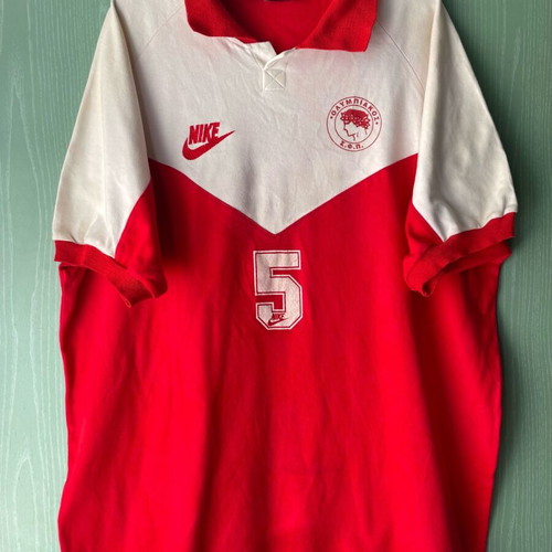 Olympiacos matchworn jersey 80’s used, size Large