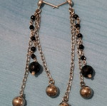 Silver Chain Earrings 8 cm length
