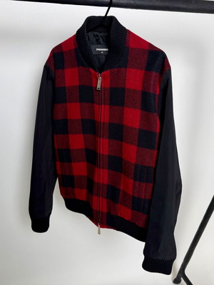 Dsquared2 men's bomber jacket like new, black and red, size 52
