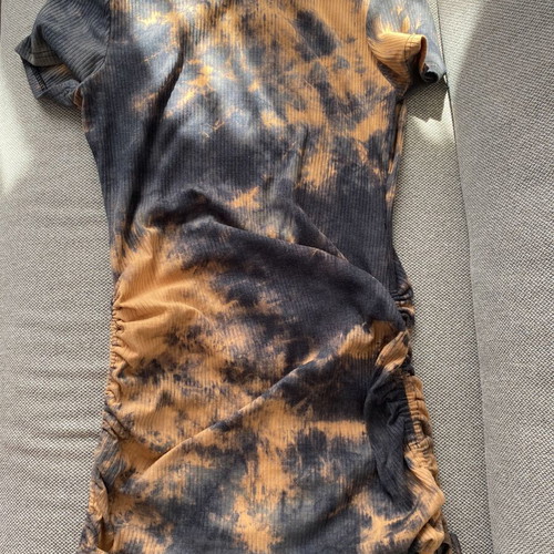 Dress size M like new, gray and orange