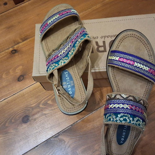Yfantidis Women's Flat Sandals new, multicolor, size 38