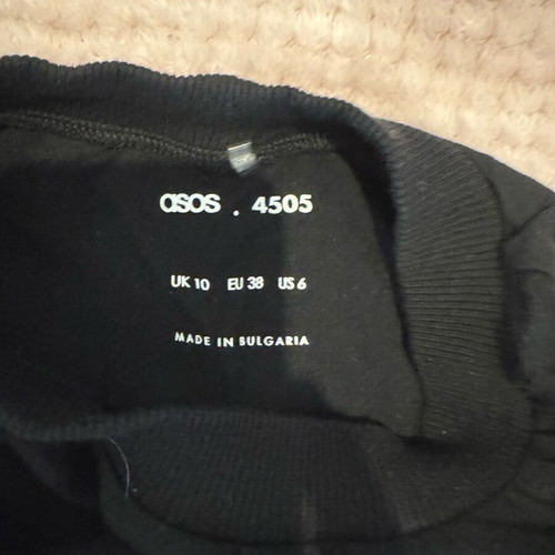Crop top black blouse ASOS new, size M