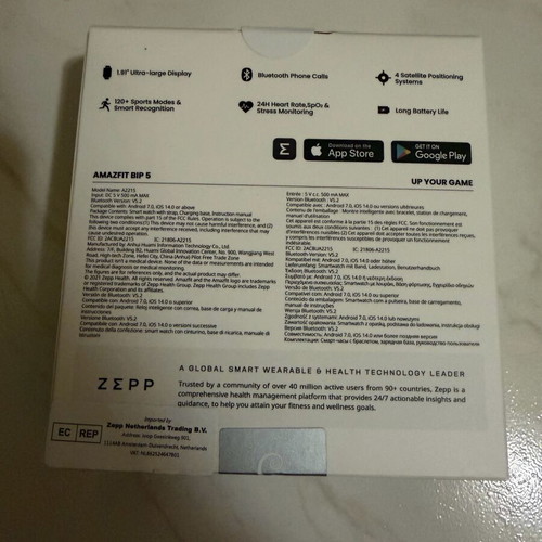 Amazfit Bip 5 46mm smartwatch με παλμογράφο ροζ καινούργιο