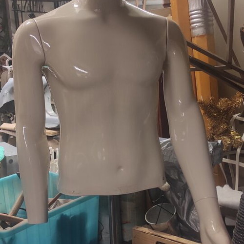 Male Display Torso Mannequin used with base