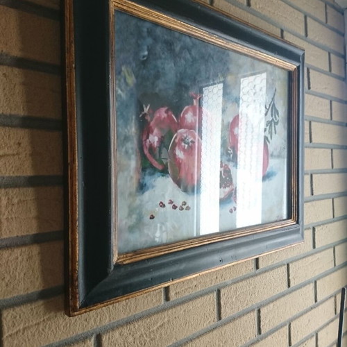 Framed print painting with wooden frame 40×50 like new