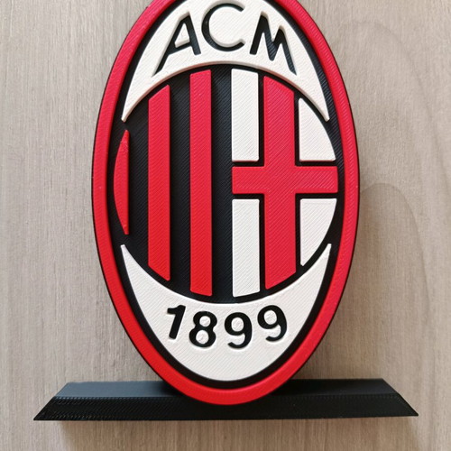 AC Milan Logo with stand, 3D printed