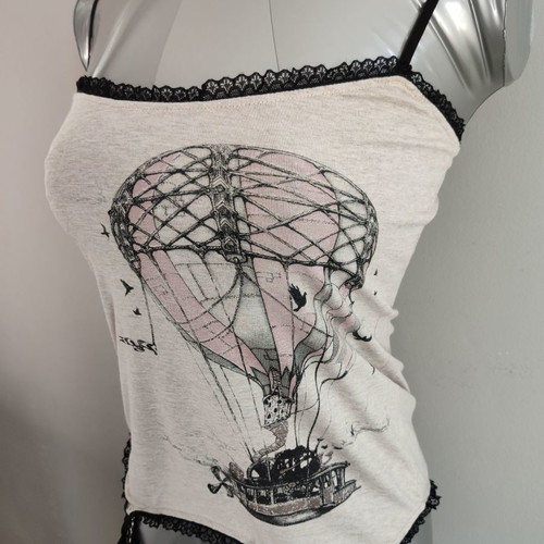Lip Service Balloon Steampunk Cami Top като нов, размер Small