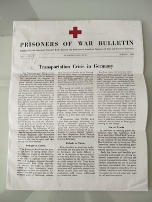 Prisoner of War Bulletin American Red Cross March 1945 new
