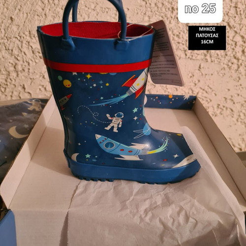 Branded children's rain boots new with waterproof rubber