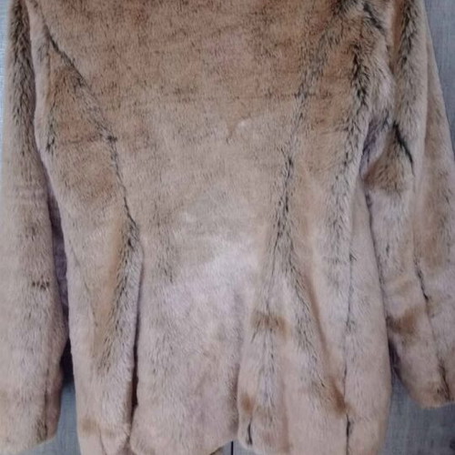 Tally Weil synthetic fur used, beige and black, size Medium