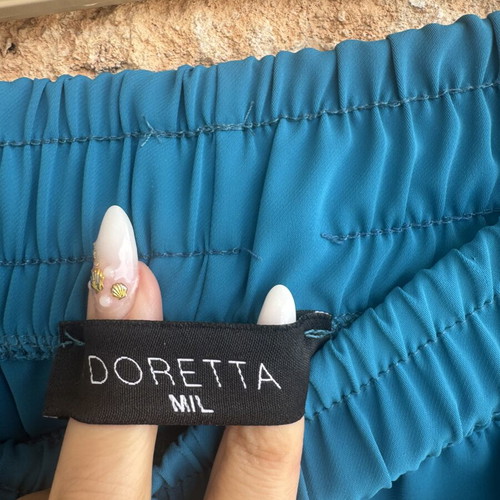 Doretta women's high-waisted pants M/L teal blue, like new