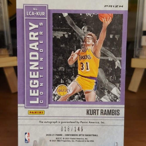 Kurt Rambis 2020-21 Panini Contenders Optic Holo Autograph Card new