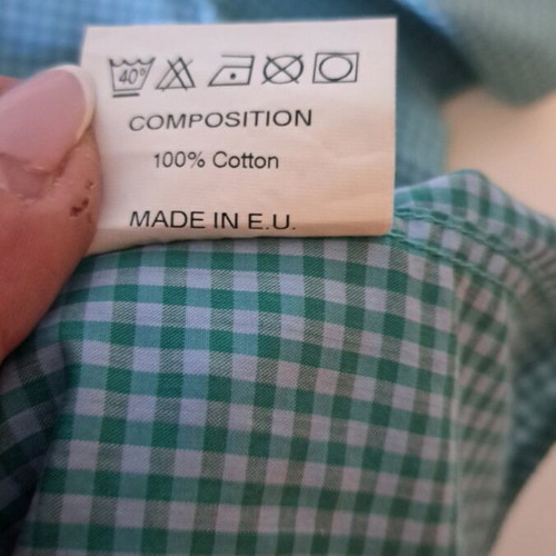 Aristoteli Bitsiani men's shirt used, turquoise, size L