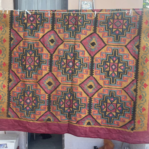 Old collectible kilim used, 15 sqm, intricate design