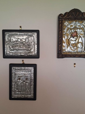 Religious icons set of 3 handmade used