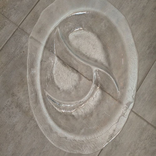 Handmade IVV Glass Serving Platter Made in Italy