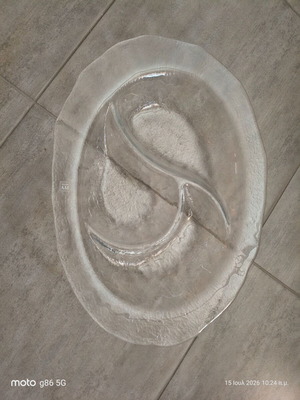 Handmade IVV Glass Serving Platter Made in Italy