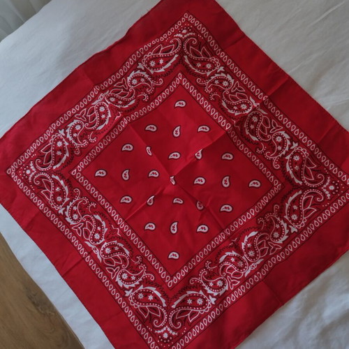 Boho scarf 100% cotton new, red
