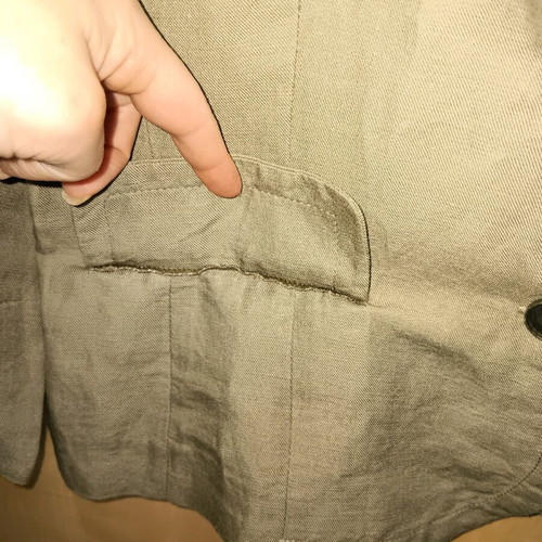 Khaki linen suit set Ataxia like new