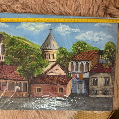 Unsigned painting new 40 x 30 in plastic wrap
