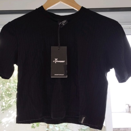Crop sports top Target new, black, size M