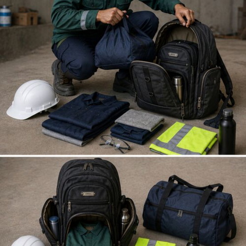Ormi black backpack for daily use